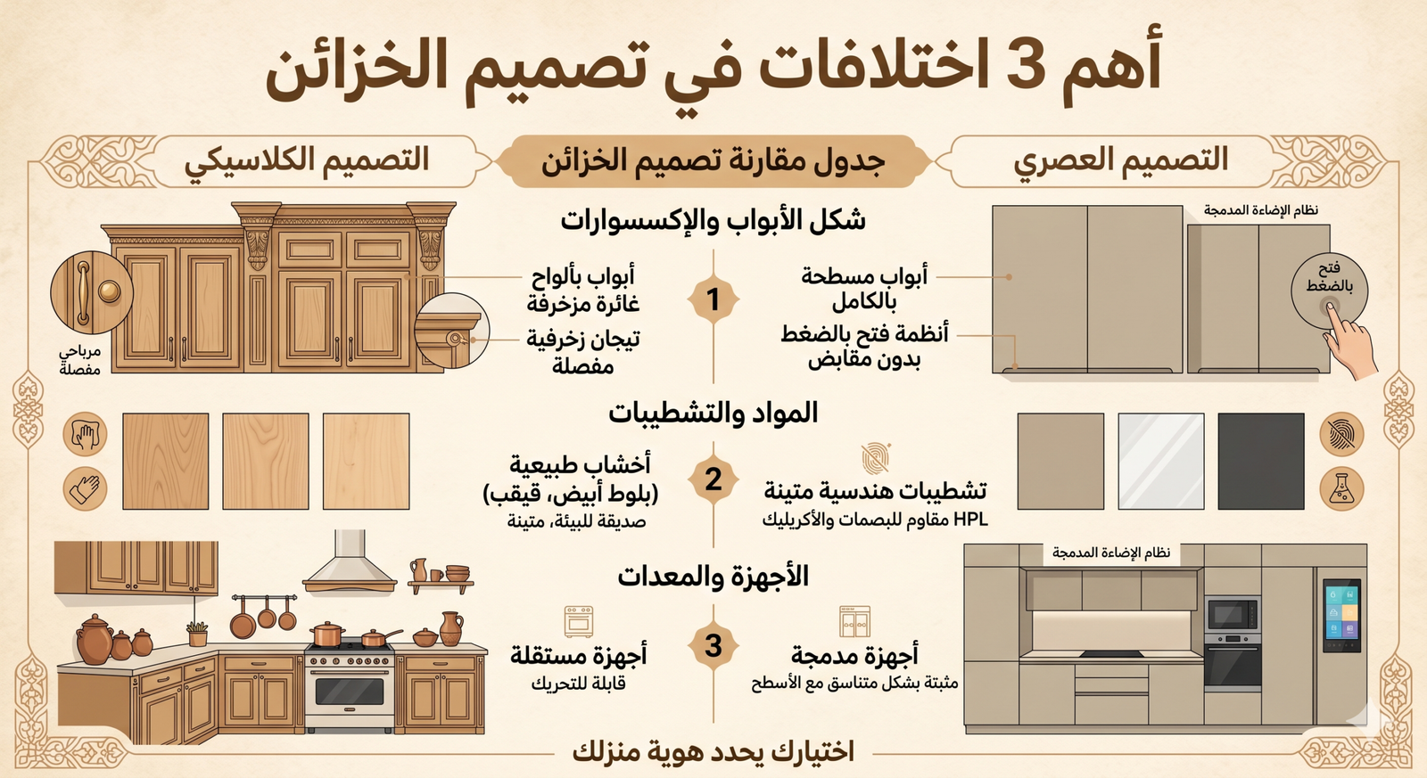 المطابخ العصرية أم الكلاسيكية
